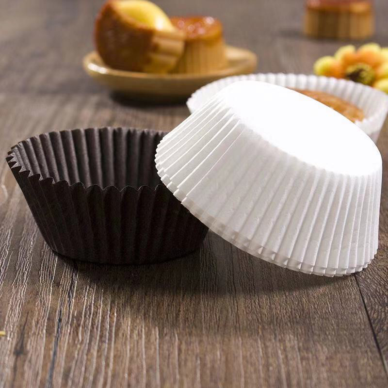白色蛋糕杯 白色蛋糕纸拖 油纸 防油纸咖啡纸杯 纸拖蛋糕托蛋糕垫详情2