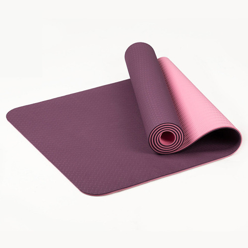 tpe yoga mat thickened 8mm two-color lengthened yoga mat anti-slip shock absorption