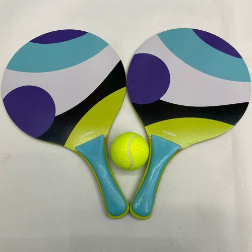 Net Printing Beach Racket a Tennis Ball