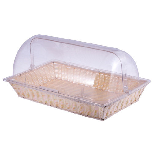 PC Acrylic Transparent Food Display Stand Cover Cake Dessert Transparency Cover Transparent Rectangular Food Display Cover