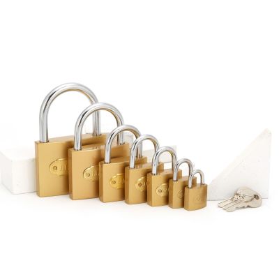 One-Word Imitation Copper Lock Iron Padlock Pull Lock Factory Wholesale Small Lock Custom Single Lock in Stock Wholesale