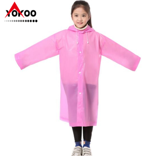 Available reusable Eva Children‘s Long Shirt Raincoat Children‘s Outdoor Travel Non-Disposable Raincoat