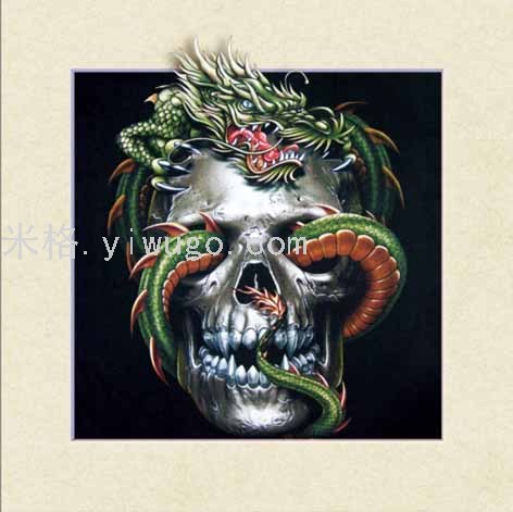 5D画 热销 40*40cm 立体画片 骷髅头 万盛节