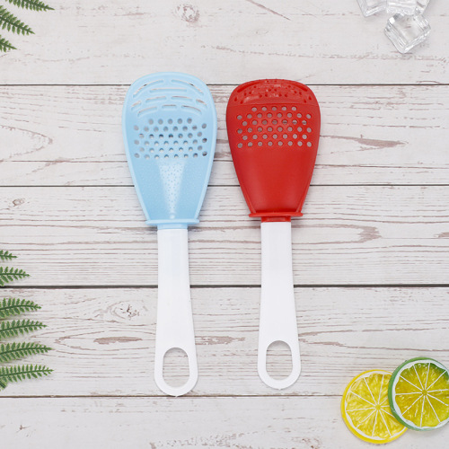 Multifunctional Cooking Spoon Household Kitchen Grinding Spoon Ginger Grinding Garlic Grater Silicone Egg White Separator Filter Colander