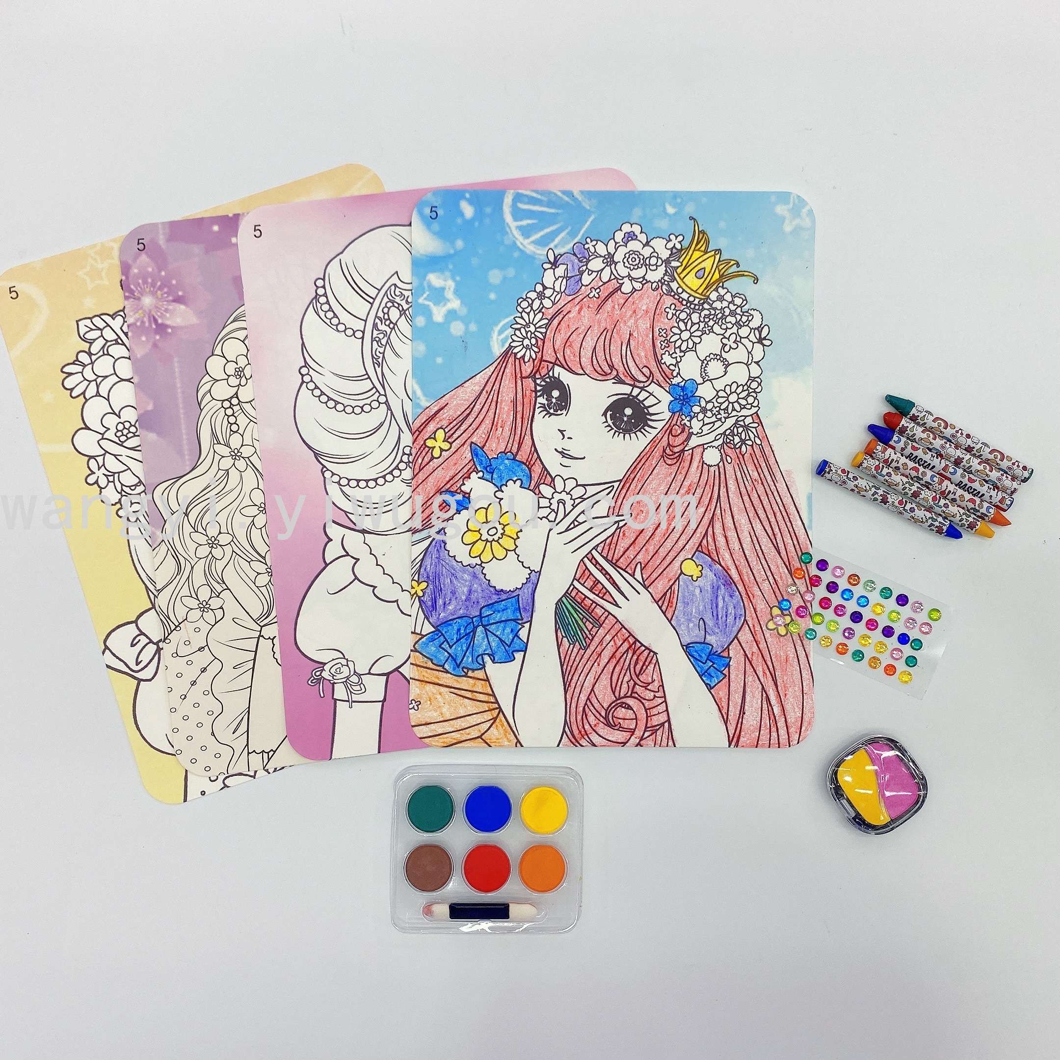 <a href="/cloud/1.html" class="chaoshiico mr10">云仓</a>(包邮）公主涂色美女绘画套装