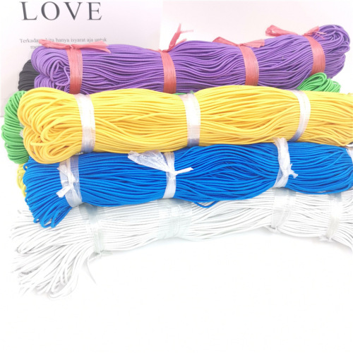 Spot Goods 1.5mm Thread Thick Color round Elastic String DIY Tag Elastic Band Handmade Accessory Elastic String