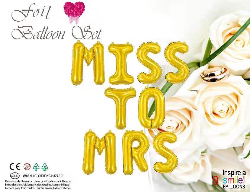 18寸字母数字西文情人节母亲节铝膜气球金色银色婚礼派对节日用品