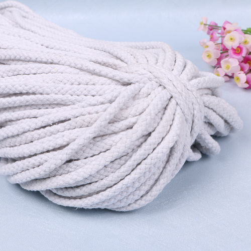 diy handmade clothing accessories natural white eight-strand environmental protection cotton yarn rope shoelace binding rope a large number of spot supply