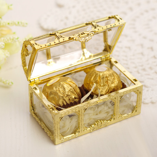 Square Hollow Treasure Chest Wedding Wedding Candies Box Creative Wedding Supplies Hand Gift Wedding Candy Gift Box Wholesale