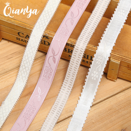 White Multi-Specification Pattern Elastic Band Elastic Ribbon Clothing Clothing Packaging Decoration Textile Accessories Manufacturers