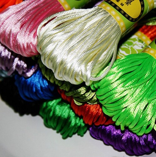 in Stock Wholesale Supply Colorful No. 5 South Korean Silk Color Chinese Knot Rope Chinese Hand-Woven Wire