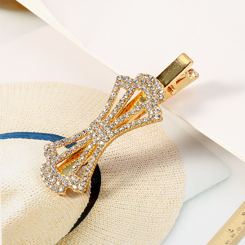 新款发夹韩版合金网红一字夹时尚蝴蝶结少女气质碎发夹边夹现货