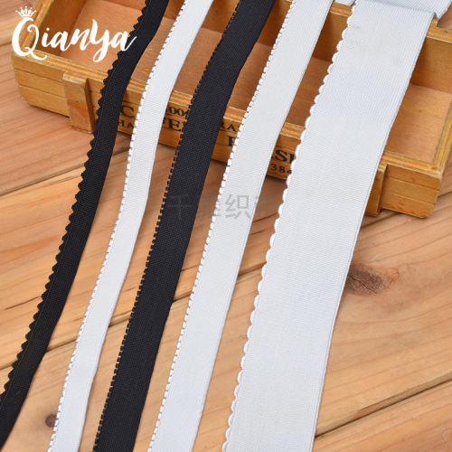 Lace Crescent Elastic Band Great Wall Tooth Band Underwear Performance Costumes Belt Spot Black and White Underwear Bra Strap