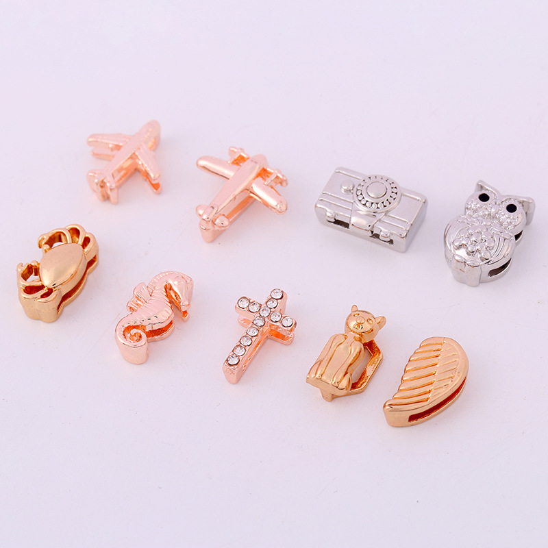 跨境饰品keeper手链配件合金光面女士手环配件项链吊坠厂家批发