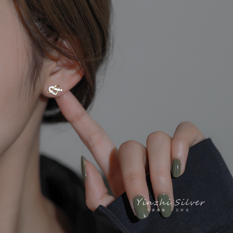 S925银耳钉女夏季2021年新款潮简约耳环小众设计高级感气质耳饰