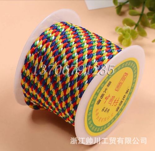 colorful braided rope with polyester diamond rope tibetan bracelet bracelet jade thread hand-made clothing accessories factory wholesale