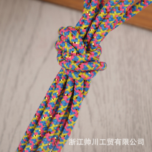 Colorful Striped Polyester Rope Shoe Strap Rope Crafts Belt Factory Direct Supply Handmade Clothing Clothing Customizable Length 