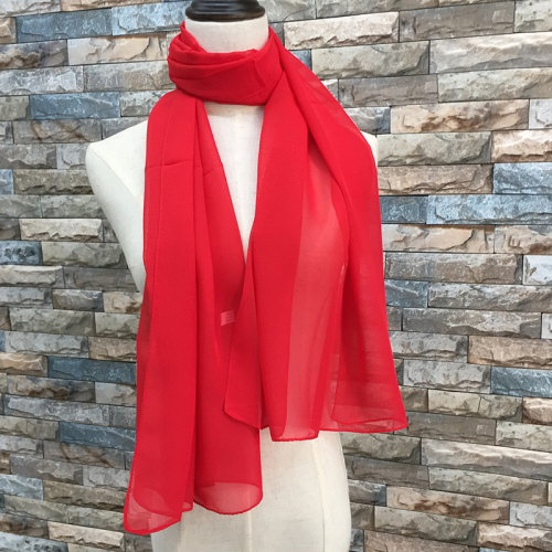 Chiffon Square Dance Props Scarf Activity Annual Meeting College Scarf Model Catwalk Show Red Solid Color scarf Female