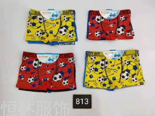 Underwear Foreign Trade Underwear Children Boxer Underwear Spot Color Cloth Printed Underwear