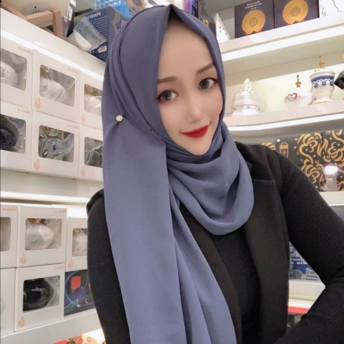 Muslim Summer New 80 Colors Solid Color Chiffon High Quality Popular Scarf Hui Casual Veil Scarf Scarf