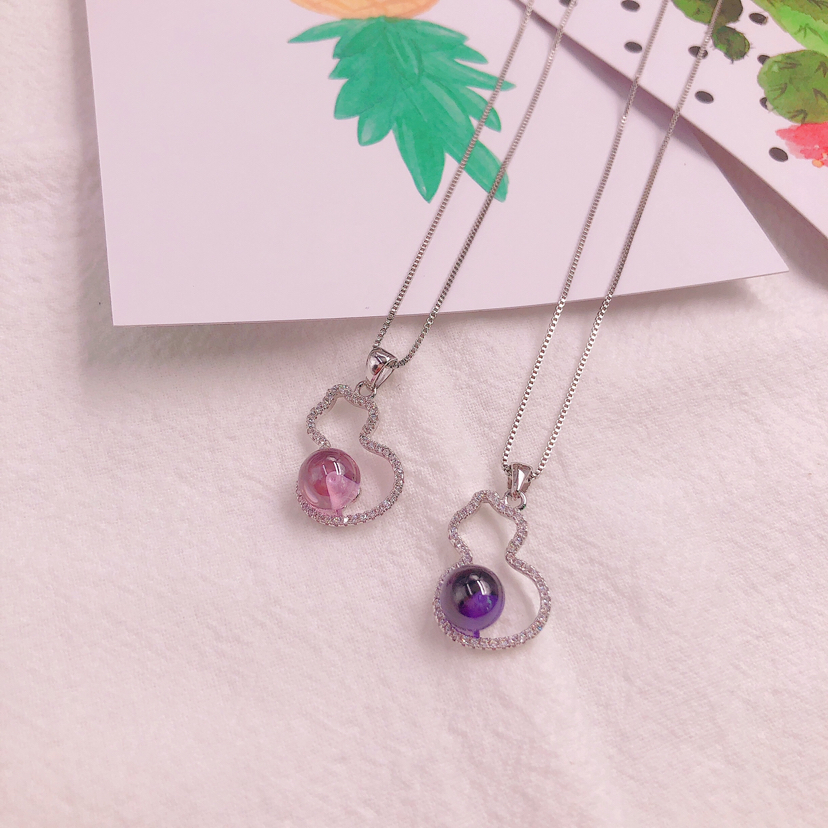 猫眼石葫芦925银项链女夏小众设计感高级