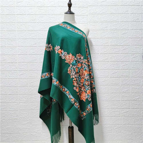 autumn and winter new ethnic style embroidered cashmere scarf tassel thickened warm shawl