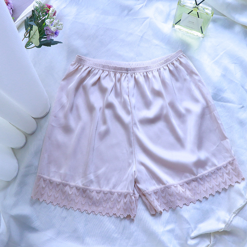 2021新款蕾丝花边安全裤女锦纶打底裤 夏季防走光三分舒适家居裤