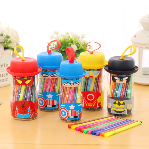 Factory Direct Sales Washable Watercolor Pens Set Cool Handsome Style Brush Gift Box Kindergarten Prizes Gift Recommendation