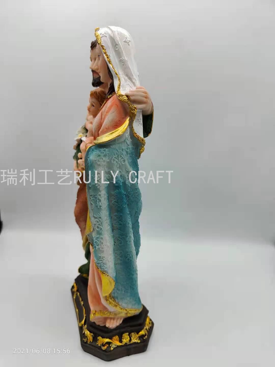 西方宗教信仰树脂摆件雕塑工艺品摆设物站立小家庭35厘米