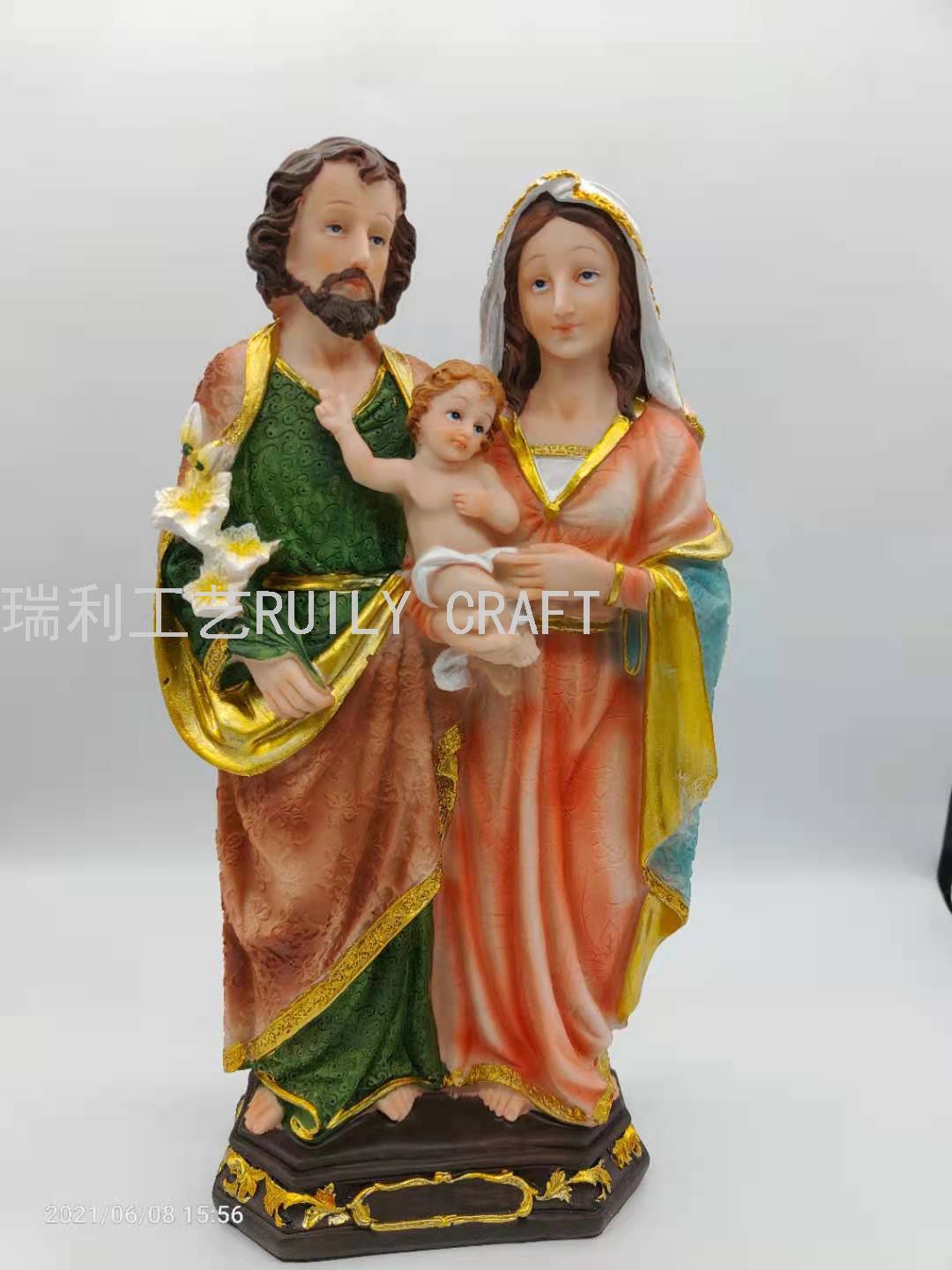 树脂工艺品摆件抱子小家庭30厘米