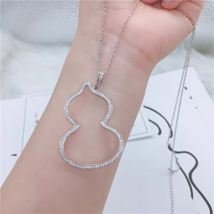 大葫芦毛衣链女长款百搭简约项链韩国个性轻奢气质秋冬