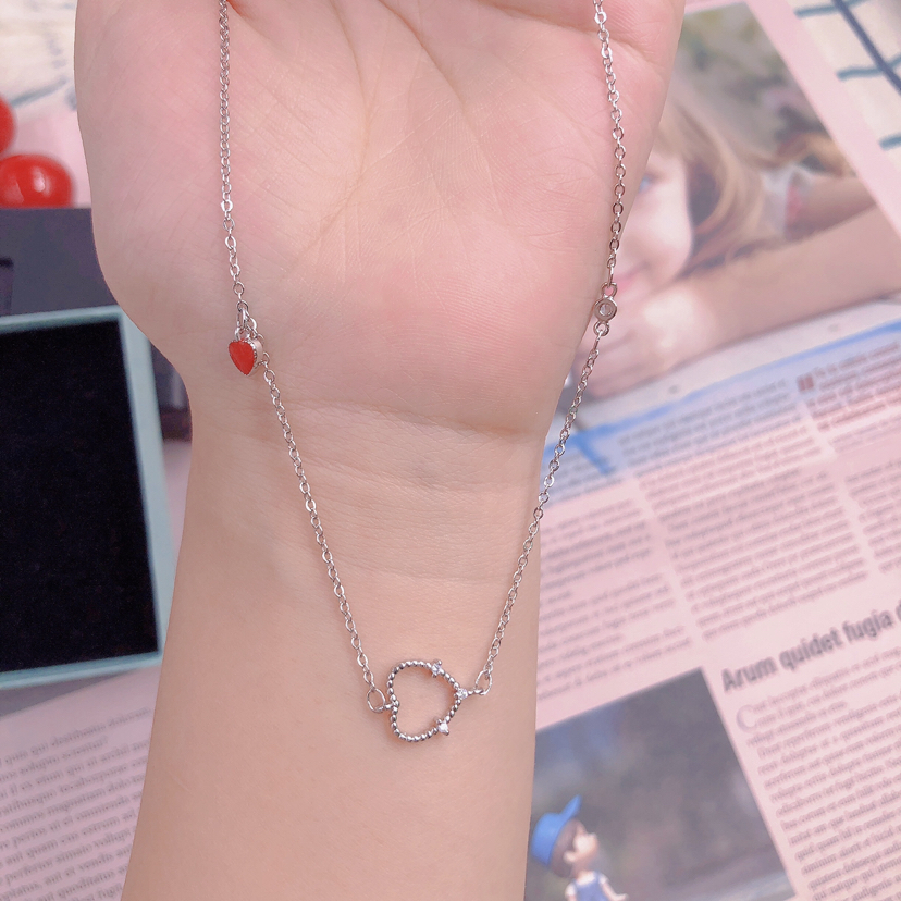 爱心镶钻项链女锁骨链锆石气质简约小清新学生闺蜜潮