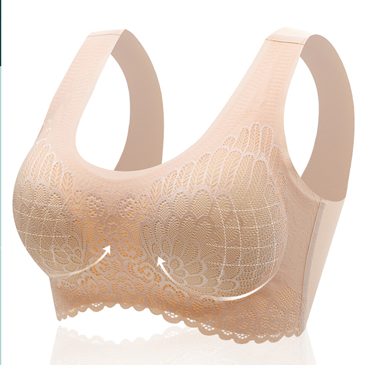 内衣女夏无钢圈小胸聚拢无痕背心式胸罩美背运动文胸薄款