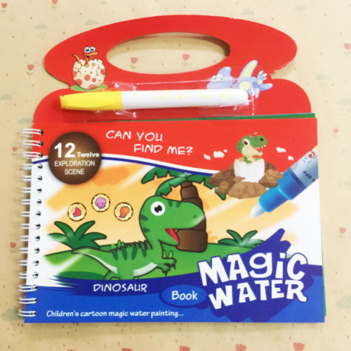 Children‘s Magic Water Painting Book Water Painting Book Kindergarten Environmental Protection Color Painting Board Graffiti Water Picture Book English Version