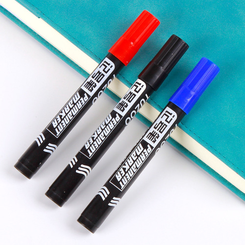 Factory Direct Sales Oily Marking Pen Black Rough Head Large Color Capacity Water-Based Waterproof Express Hook Line Pen Wholesale