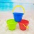Beach Toy Bucket Castle Bucket Summer Water Toy Shovel Rake Sand Playing Tool Plastic Bucket 6-Piece Set