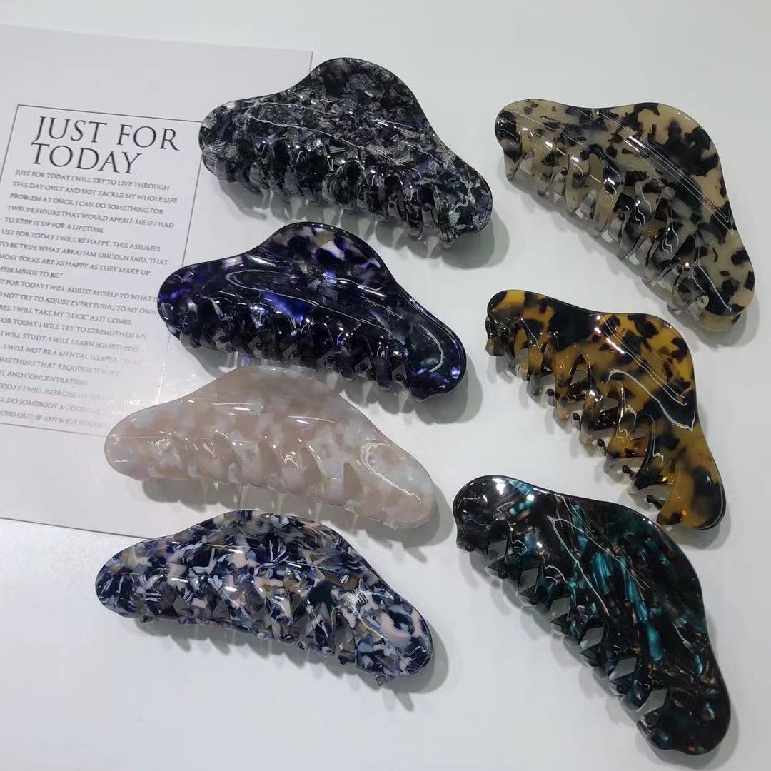 醋酸爪抓夹网红爆款 简约风格精品发夹  欧美优雅气质头饰发抓