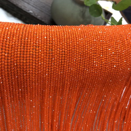 Orange near Natural Stone Cat Eye 2mm Spinel Cutting Hard Throw Football Surface DIY Semi-Finished Loose Beads Wholesale 