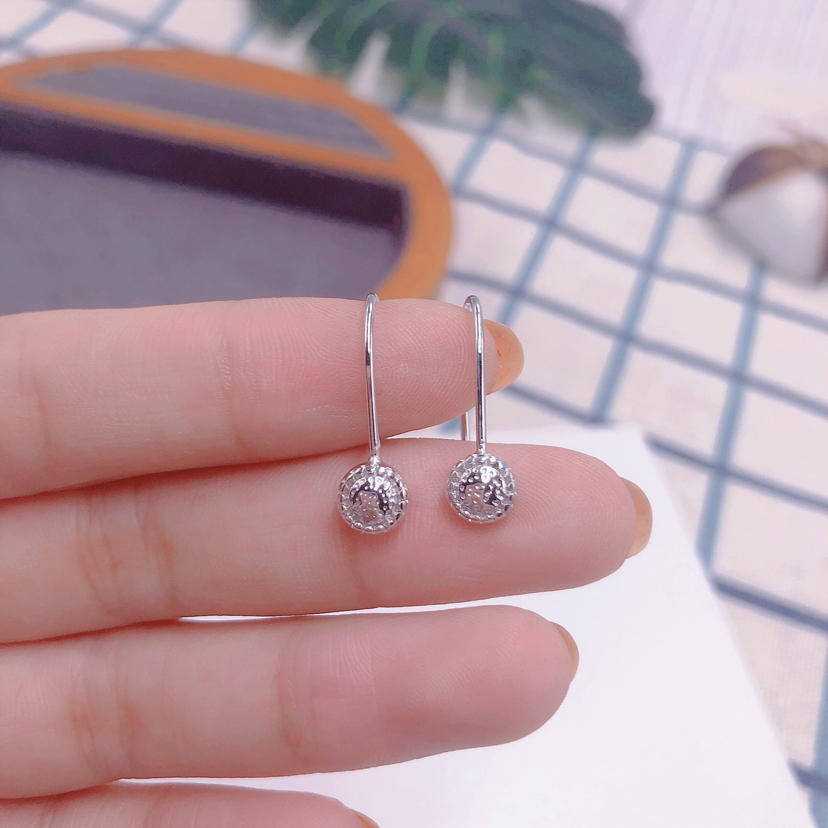925银圆形耳钩女气质春游耳钉小众简约学生清新耳钩款小巧耳饰
