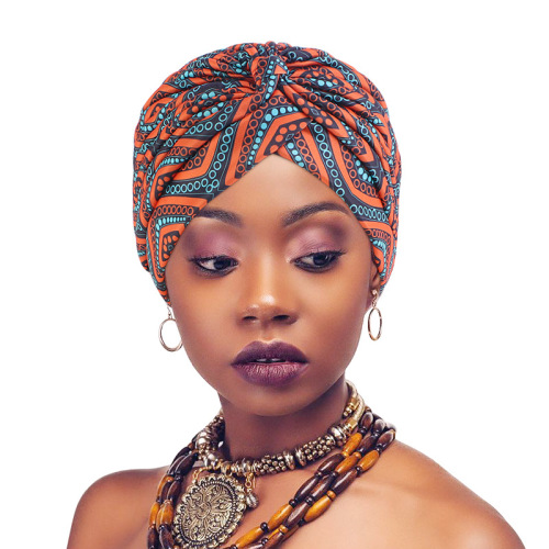 New Women‘s Headscarf Cap Color Printing Indian Cap Baotou Cap Chemotherapy Cap TJM-45A