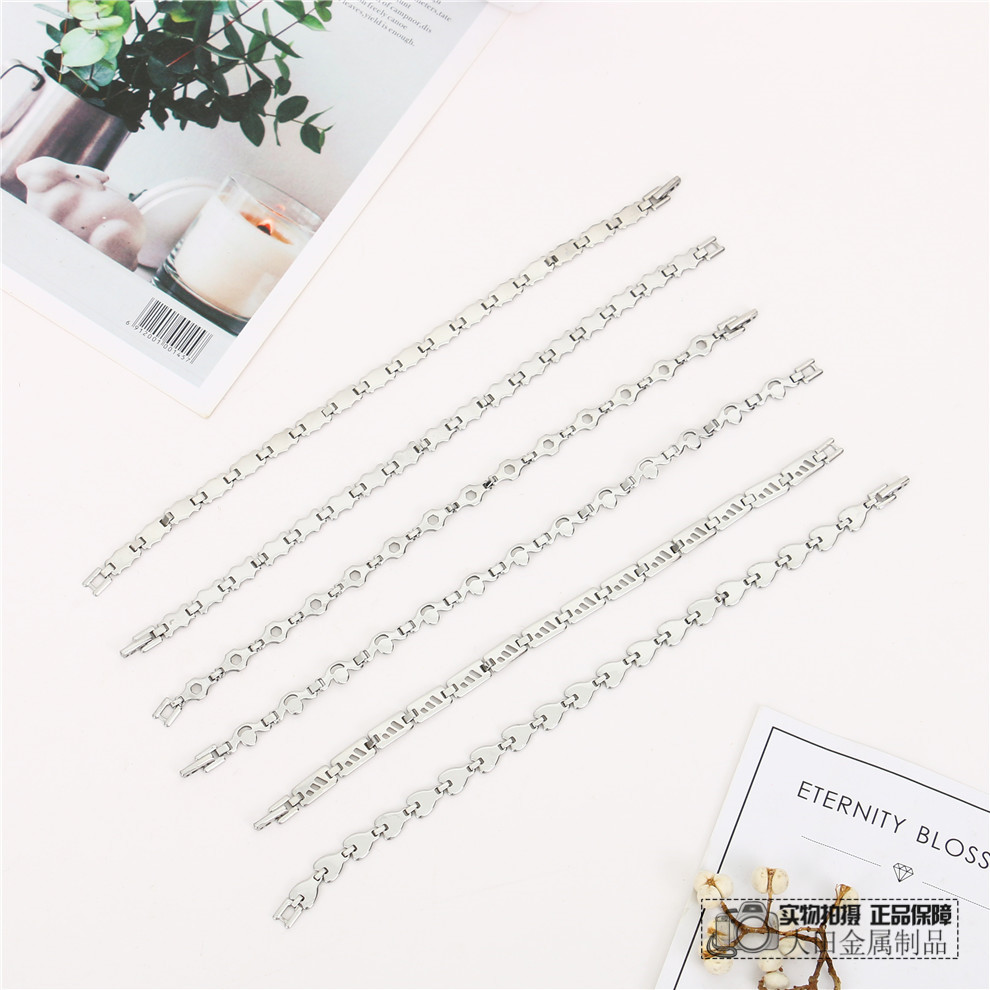 小众设计简约不锈钢手链个性钛钢手环百搭手饰男生潮流饰品