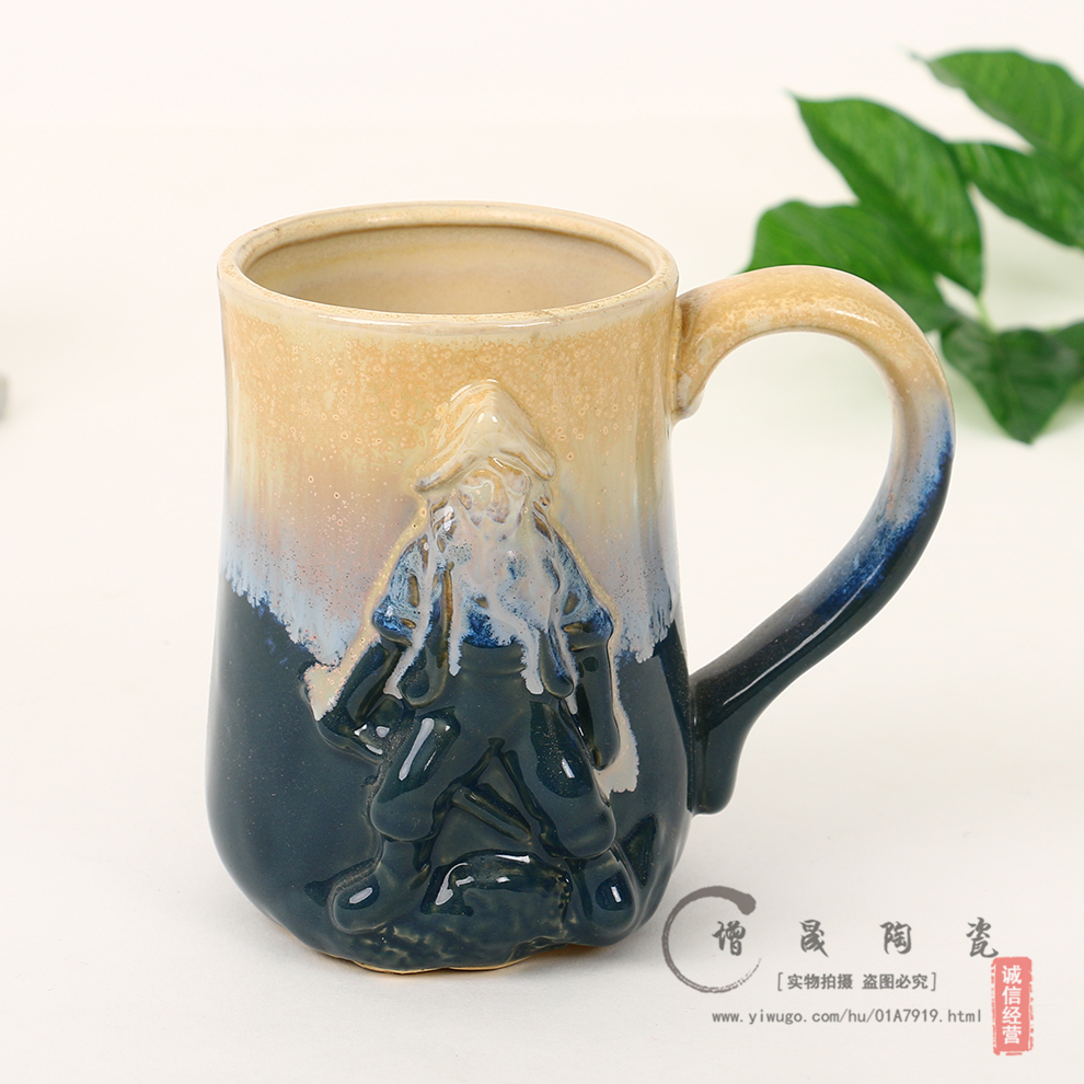 陶瓷 杯子创意 时尚咖啡马克杯家用茶杯学生个性水杯窑变釉工艺品