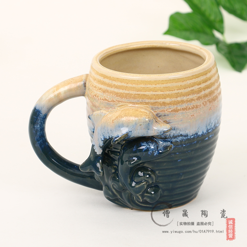 陶瓷杯子创意情侣马克杯个性立体图案水杯杯子办公室客厅餐厅摆件