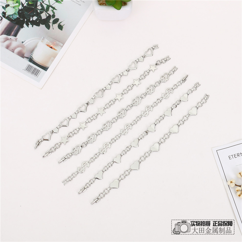 表带钛钢手链不锈钢素链手链个性简约冷淡情侣手链百搭时尚饰品