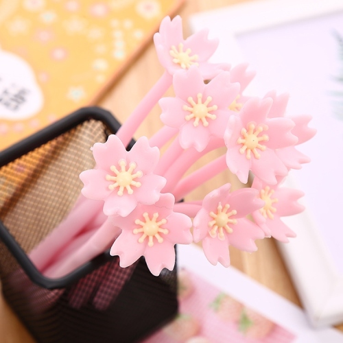 Creative Aesthetics Cherry Blossom Gel Pen Internet Hot Girlish Series Flowers Ball Pen Office Stationery Student Pen Wholesale