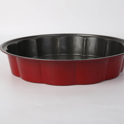 plum round iron cake mold household baking tools bread and fruit pie baking non-stick baking tray 24-cm