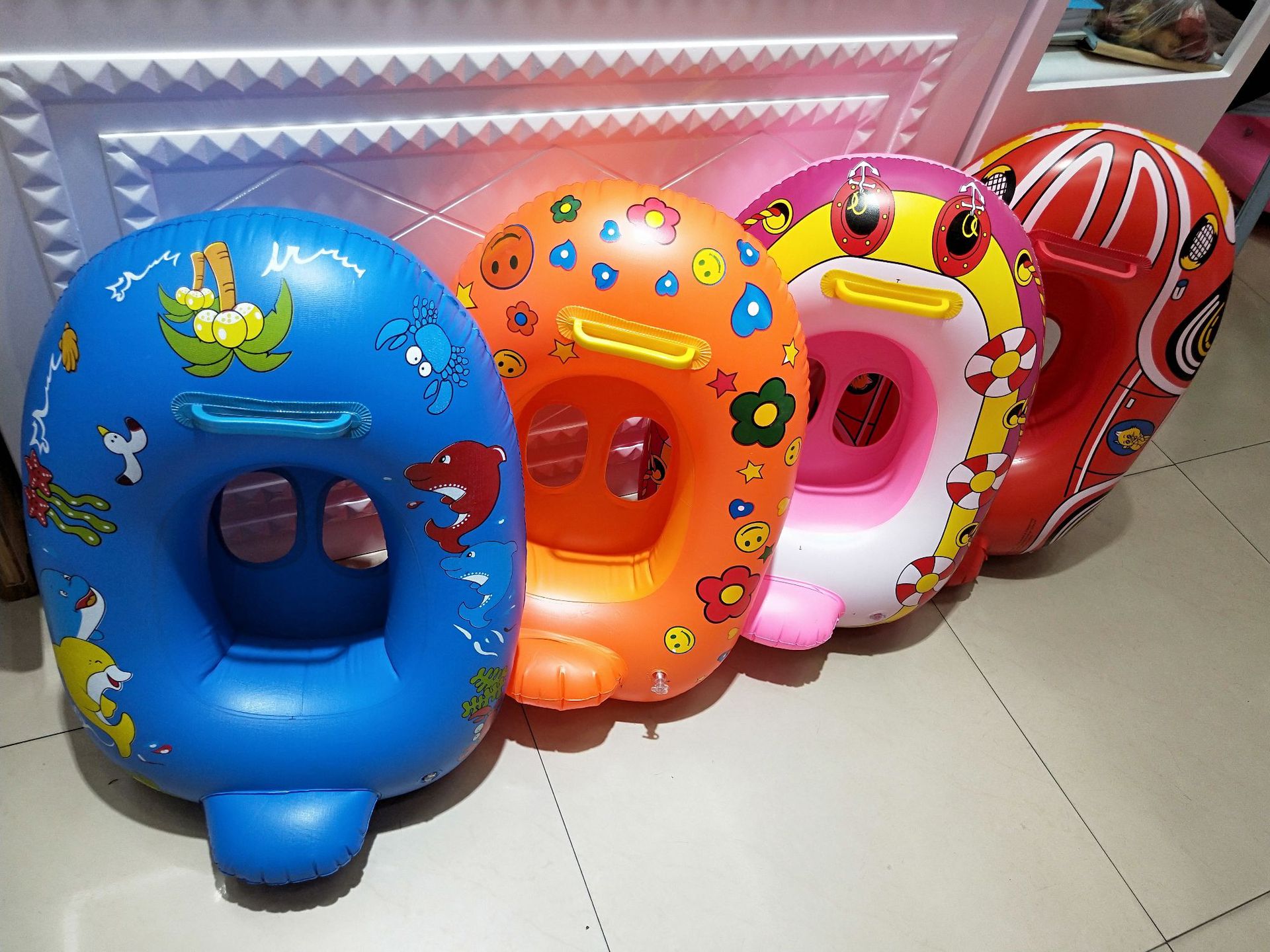 厂家批发直供普通充气儿童麻布游艇座圈游泳圈婴儿游泳圈浮圈