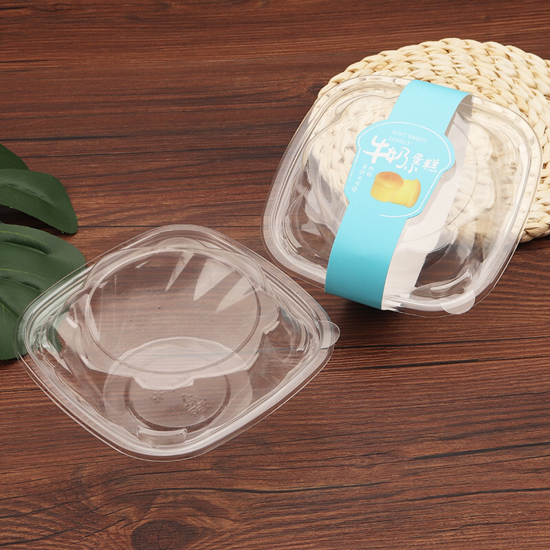 塑料一次性碗牛奶小蛋糕透明吸塑烘焙包装西点戚风迷你外卖打包详情1