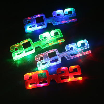 2022 Luminous Digital Glasses Led Luminous Toy 8 Lights Bar Party Factory Direct Sales Cross-Border Hot