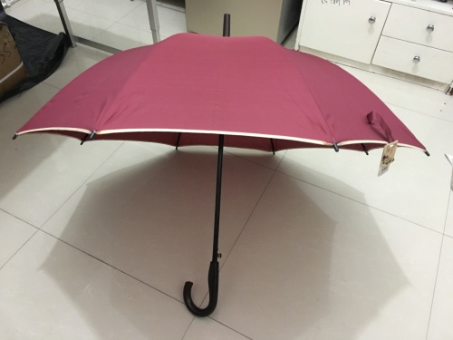 60cm double bone automatic pongee cloth edge umbrella sun protection rain proof umbrella reinforcement low price wholesale wind resistant